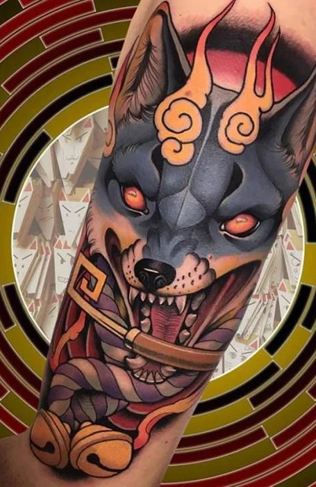 Japanese-Wolf-Tattoo