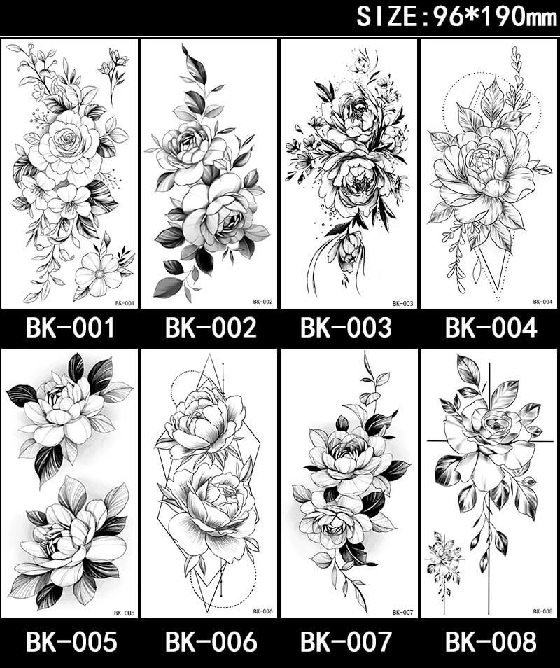 Black Rose Tattoo temporary tattoos design