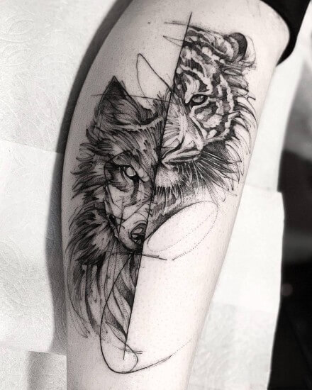 Japanese Tiger Tattoo Designs forearm woman-2